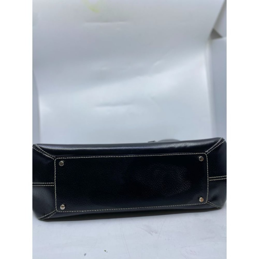 KATE SPADE Black Large Leather Tote Good Condition_13